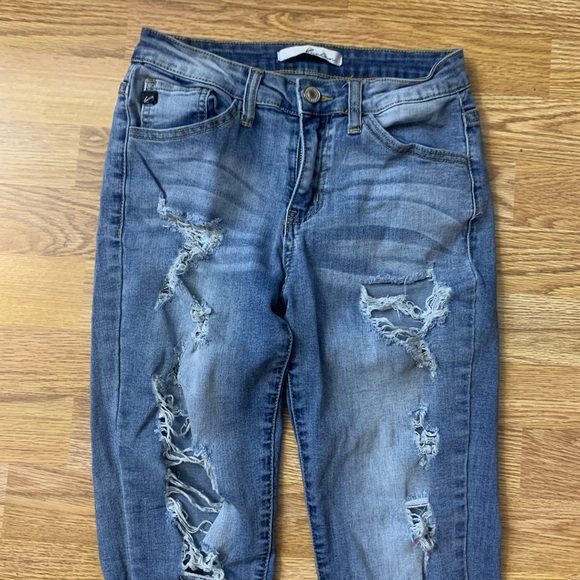KanCan Super Distressed Denim Skinny Jeans - Picture 7 of 9
